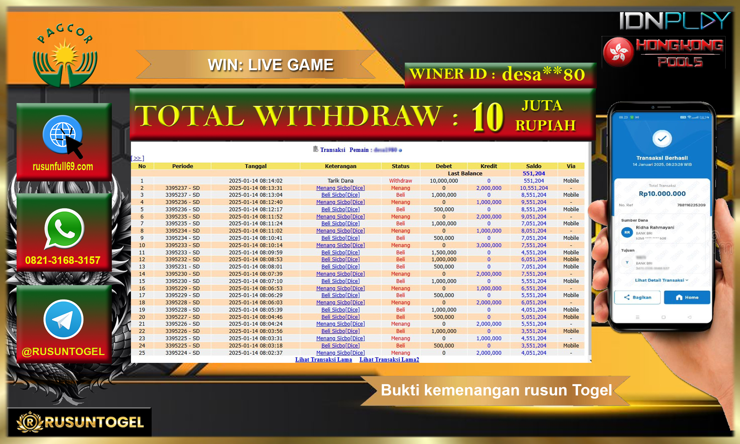 PREDIKSI RUSUNTOGEL